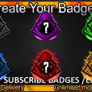 Hoodie Twitch sub badges, Hoodie Twitch emotes/ Hoodie badges for streamers/ Hoodie Subscriber Badges