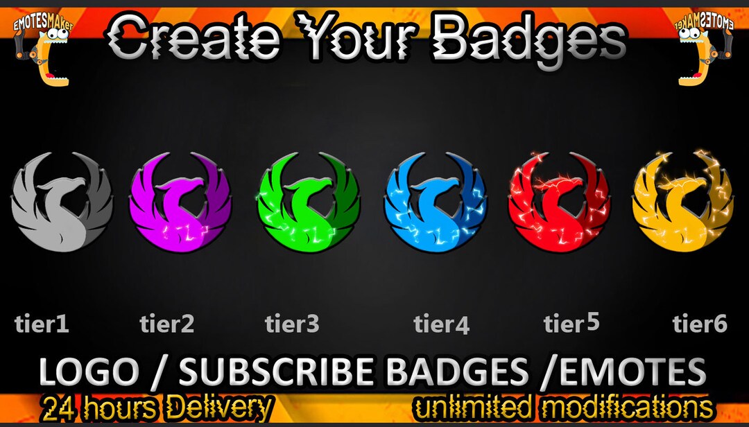 Hawk Emotes Hawk Logo Twitch Sub Badges, Hawk Logo Twitch Emotes/ Hawk Logo Badges ...