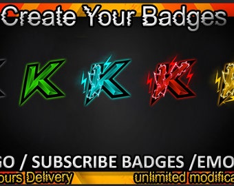 K logo Twitch sub badges / K logo Twitch emotes / K logo badges for streamers / K logo Subscriber Badges