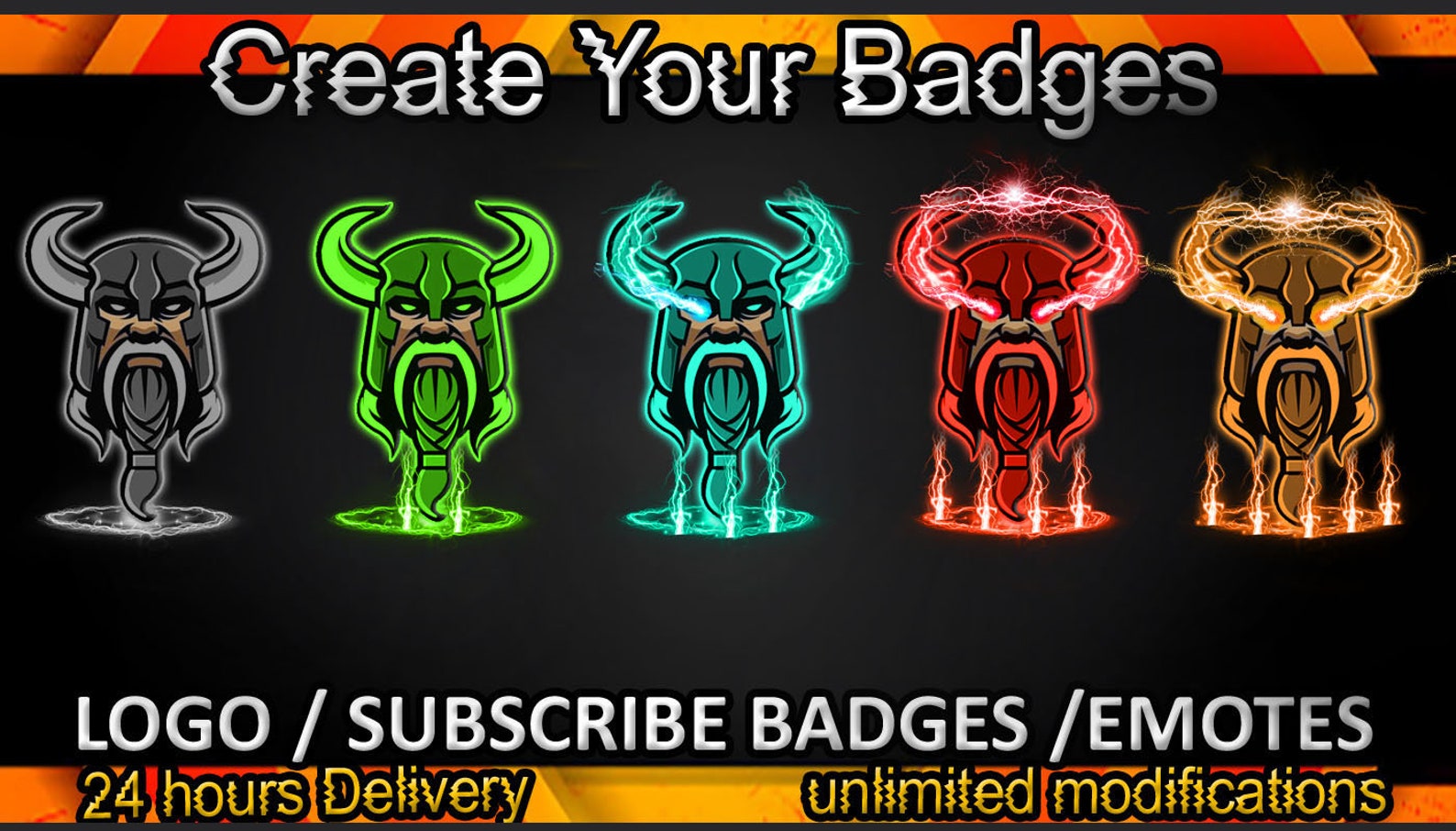 Viking Twitch Sub Badges / Viking Twitch Emotes / Viking Badges for