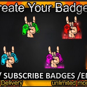 Controller  Twitch sub badges / Controller  Twitch emotes /  Controller  badges for streamers /  Controller  Subscriber Badges