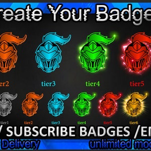 Knight  Twitch sub badges, Knight  Twitch emotes/ Knight  badges for streamers/ Knight  Subscriber Badges
