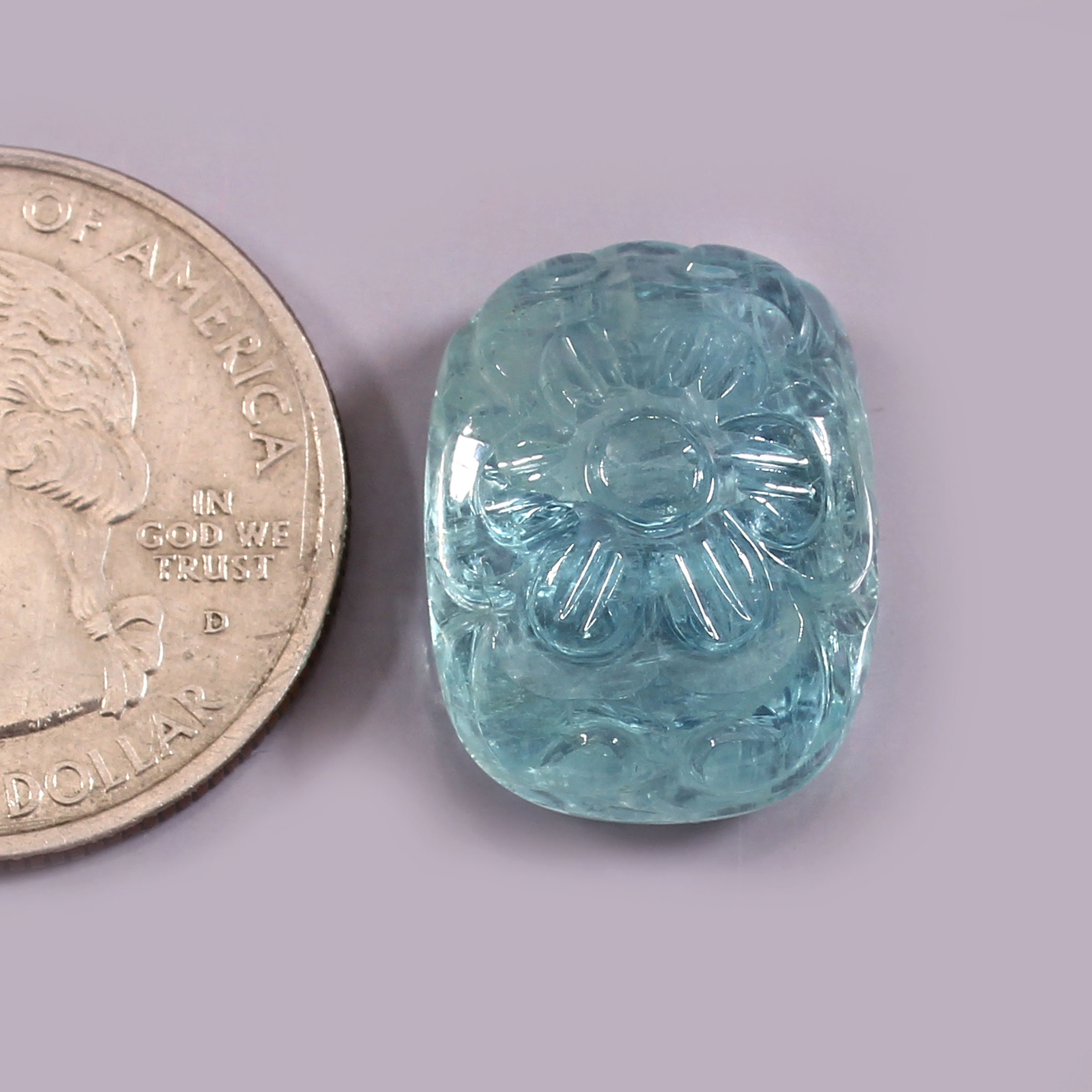 Carved aquamarine best sale