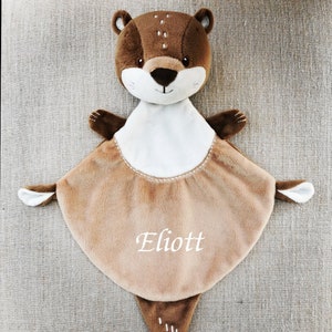 Otter comforter to personalize first name / astro sign