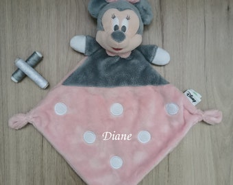 Disney doudou Minnie rose pâle à personnaliser 25 cm