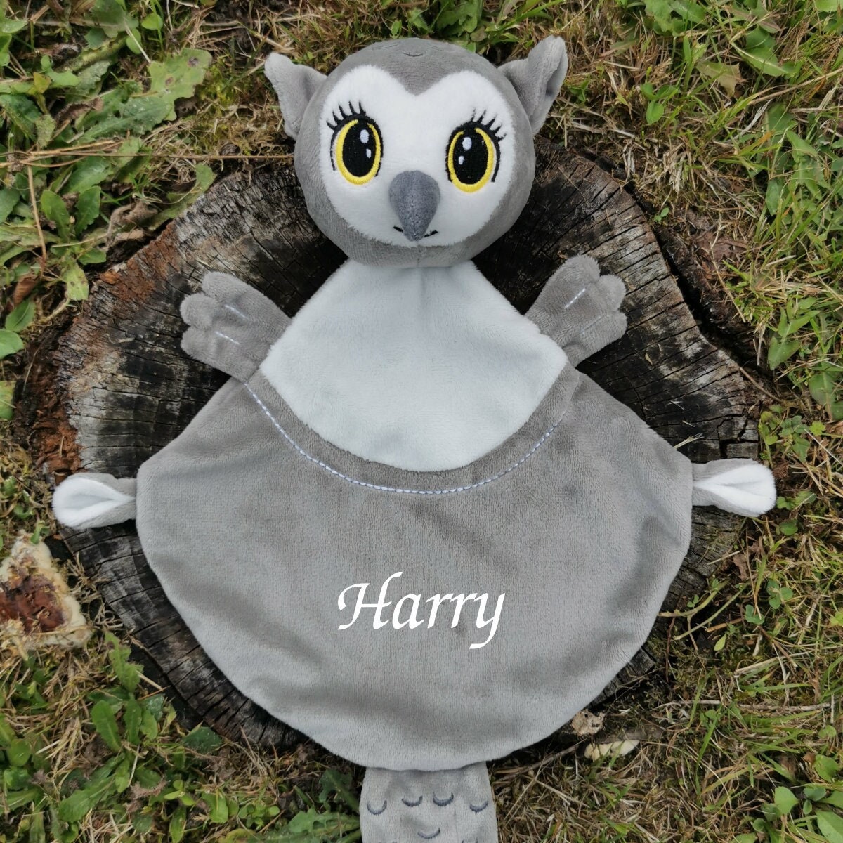 Doudou Chouette Hibou à personnaliser prénom