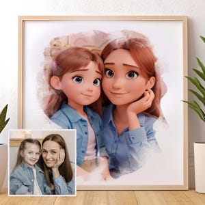Custom Portrait from Photo, Cartoon Portrait Animation, Custom Couple Portrait, Personalized Couple Gifts, Custom Cartoon, Gift for Mom