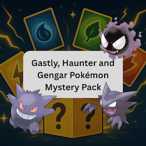 Gastly, Haunter and Gengar Pokémon Mystery Pack - Guaranteed Holo