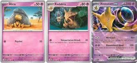 abra kadabra pokemon card Abra, Kadabra & Alakazam Pokémon Mystery Pack