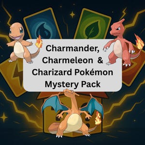 Paquete misterioso Pokémon de Charmander, Charmeleon y Charizard