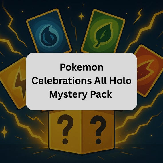 All Holo Pokmon 5 Card Mystery Pack - Pokmon Celebrations Set - Etsy  Israel