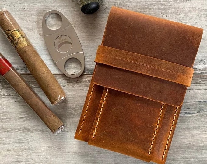 Leather Cigar Pouch Etsy