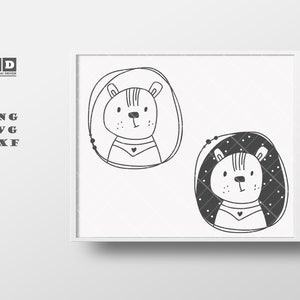 プロッター ファイル Baer SVG DXF PNG Cricut シルエット クリップアート ステッカー デジタル ファイル 印刷 プロッター モチーフ プロッター ファイル 春