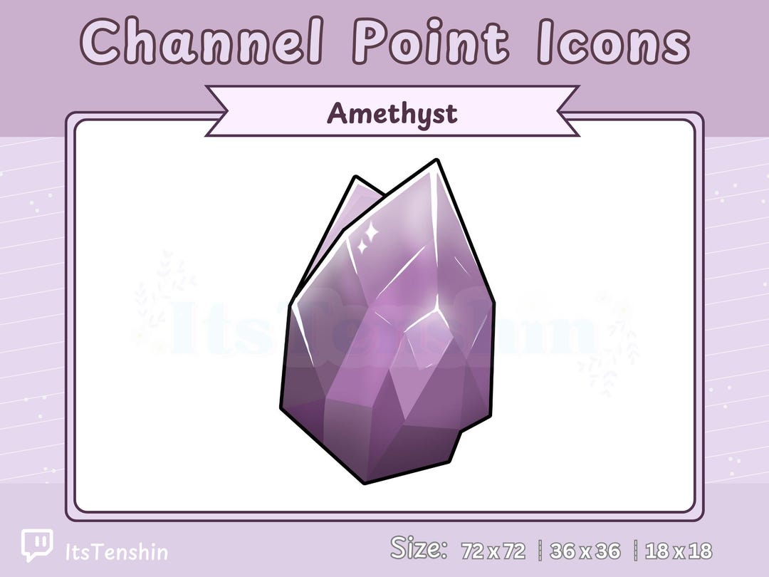 Amethyst Icon | Twitch Channel Point Icon | Twitch | Stream | Discord ...