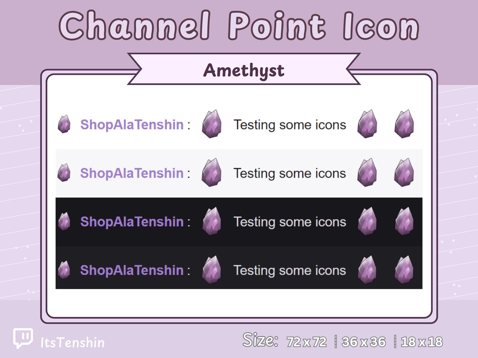Amethyst Icon | Twitch Channel Point Icon | Twitch | Stream | Discord ...