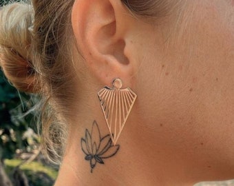 Triangle Stud Earrings 925 SterlingSilver For Women, Minimalist Geometric Elegant Earrings Unique Gift For Her