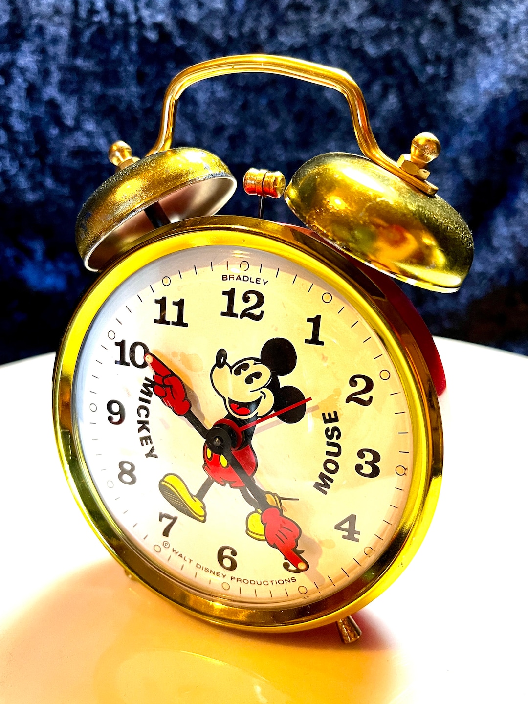 Vintage Mickey Mouse Wind up Alarm Clock by Bradley Walt Etsy
