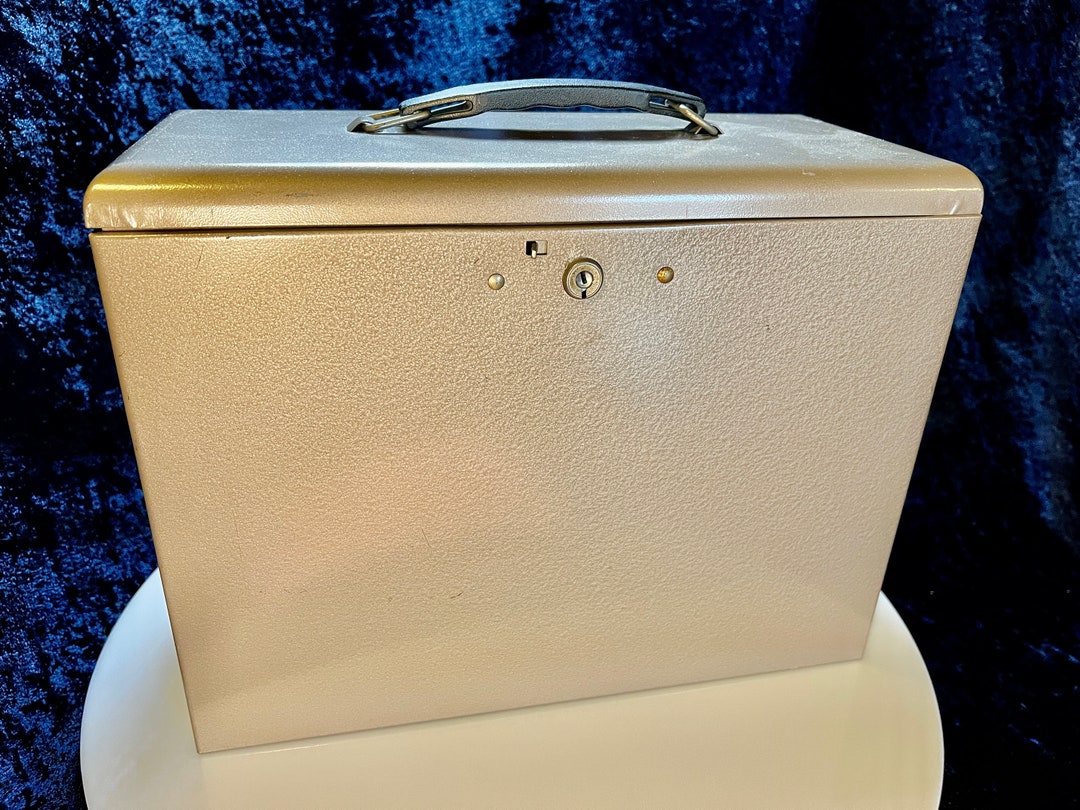 Vintage Metal Document Lock Box With Key Rockaway Metal Etsy