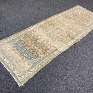 Antique Malayer Rug, 3&#39;7 x 9&#39;9 Feet, Neutral Rug, Washed Rug, Vintage Rug, Muted Rug, Area Rug, Vintage Rug - Caucasian rug, Distressed Rug