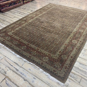 Antique Tabriz Rug, 7&#39;8 X 11&#39;6 Feet, Neutral Rug, Washed Rug, Vintage Rug, Muted Rug, Area Rug, Vintage Rug - Caucasian rug, Distressed Rug