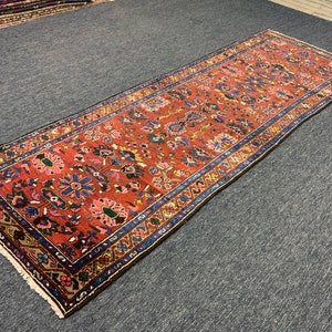 Antique Malayer Runner, 3&#39;5 X 9&#39;10 Ft Neutral Rug, Washed Rug, Vintage Rug, Muted Rug, Area Rug, Vintage Rug - Caucasian rug, Distressed Rug