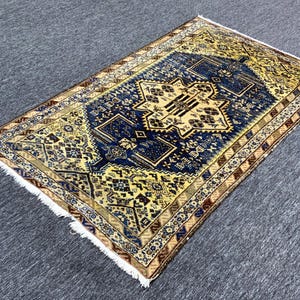 Antique Malayer Rug 3&#39;7 X 5&#39;8 Ft Anatolian Rug, Washed Rug, Tribal Rug, Persian Rug, Turkish Rug, Vintage Rug, Caucasian rug, Distressed Rug