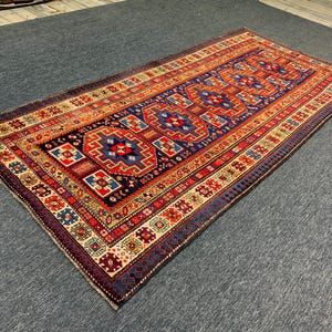 Antique Caucasian Runner 4&#39;8 X 10&#39;3 Ft Persian Rug, Farmhouse Rug, Tribal Rug, Runner Rug, Area Rug, Vintage Rug - Caucasian rug Antique Rug