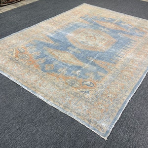 Antique Tabriz Rug, 7&#39;5 x 10&#39;4 Feet, 8x10 Old Rug, Muted Rug, Distressed Rug, Vintage Rug, Neutral Rug, Area Rug - Caucasian rug, Washed Rug