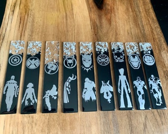 marvel bookmark etsy