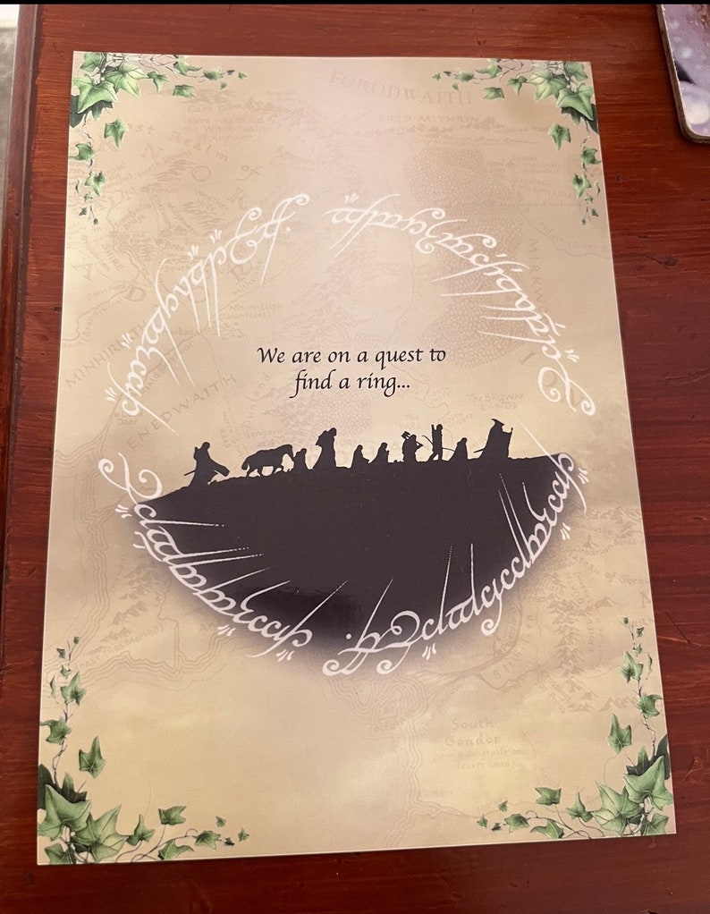 Lord of the rings wedding invitation template printable image 3