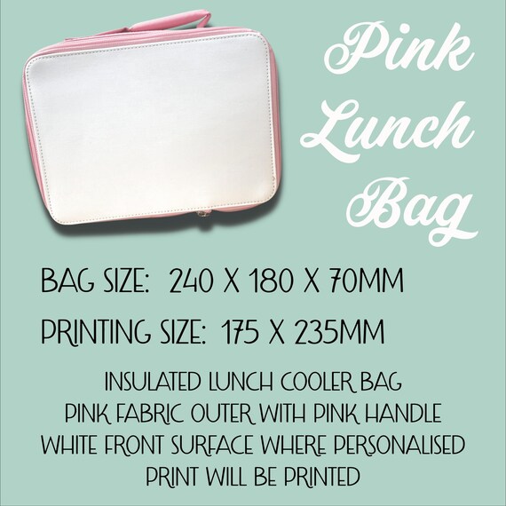 Personalised Children s Lunch Bag Back to School Lunch Bag Pink Girls Lunch Bag Dream Big Penguin With Name Lunch Bag Etsy