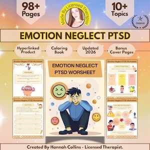 Hojas de trabajo sobre negligencia emocional y TEPT complejo, libro de trabajo sobre TEPT, sanación de traumas, EMDR, TEPT complejo (descarga digital)