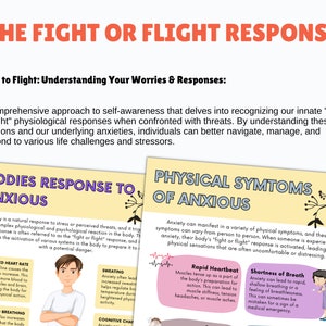 Signs of Fight Flight Freeze and Fawn Response Worksheets for the ...