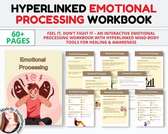 Processing Emotions Workbook Emotional Intelligence,Self-Regulation Trigger Processing Journal Prompts for emotional processing,therapy tool
