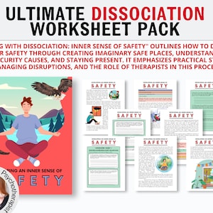 Dissociation Worksheets, Psychology Resources, Inner Critic, Boundaries, Trauma, Acceptance Therapy, Safety Plan, Planner, Affirmations,GAD