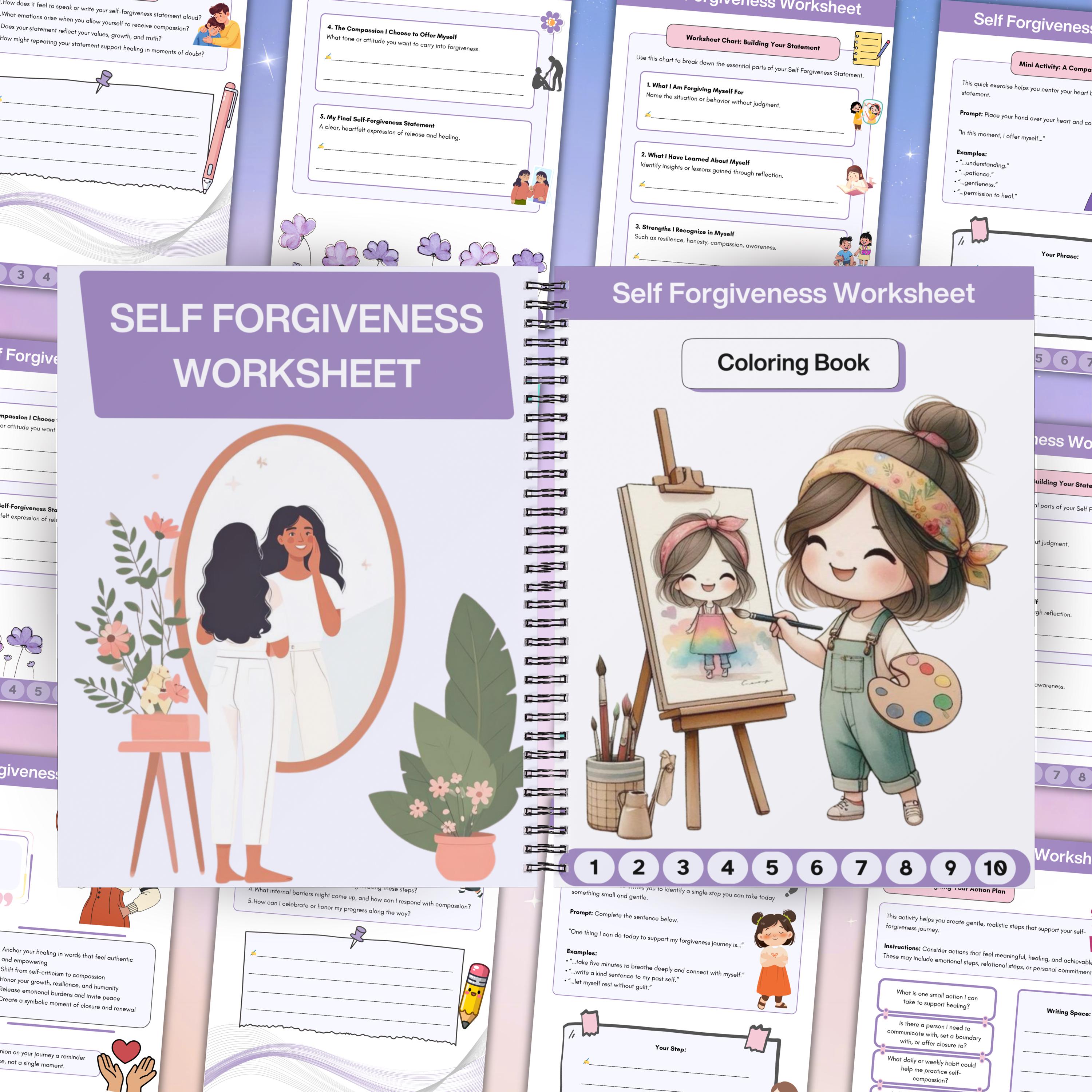 Ultimate Self Forgiveness Worksheet Package, Self Love, Self Growth ...