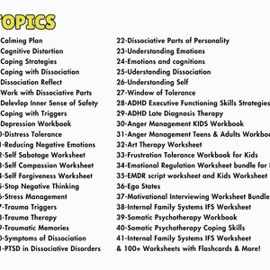 Trauma Therapy Bundle, Trauma Worksheets, PTSD Worksheet BPD Coping ...