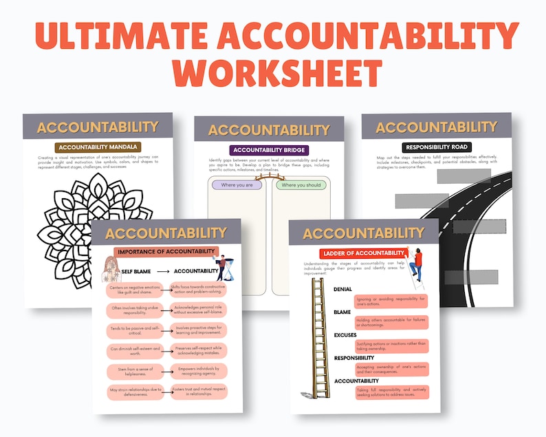 Accountability Worksheets Self blame Vs Accountability