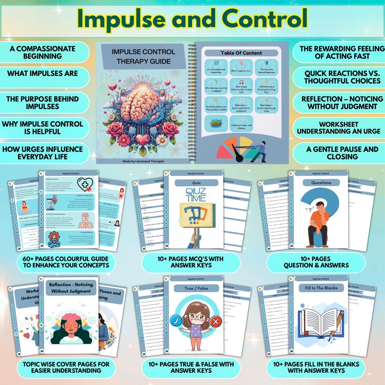 Impulse Control Mega Bundle Workbook: Emotional Regulation, 715+ Pages ...