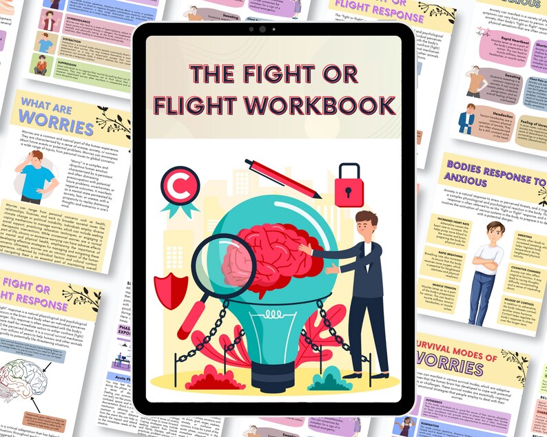 Signs of Fight Flight Freeze and Fawn Response Worksheets for the ...