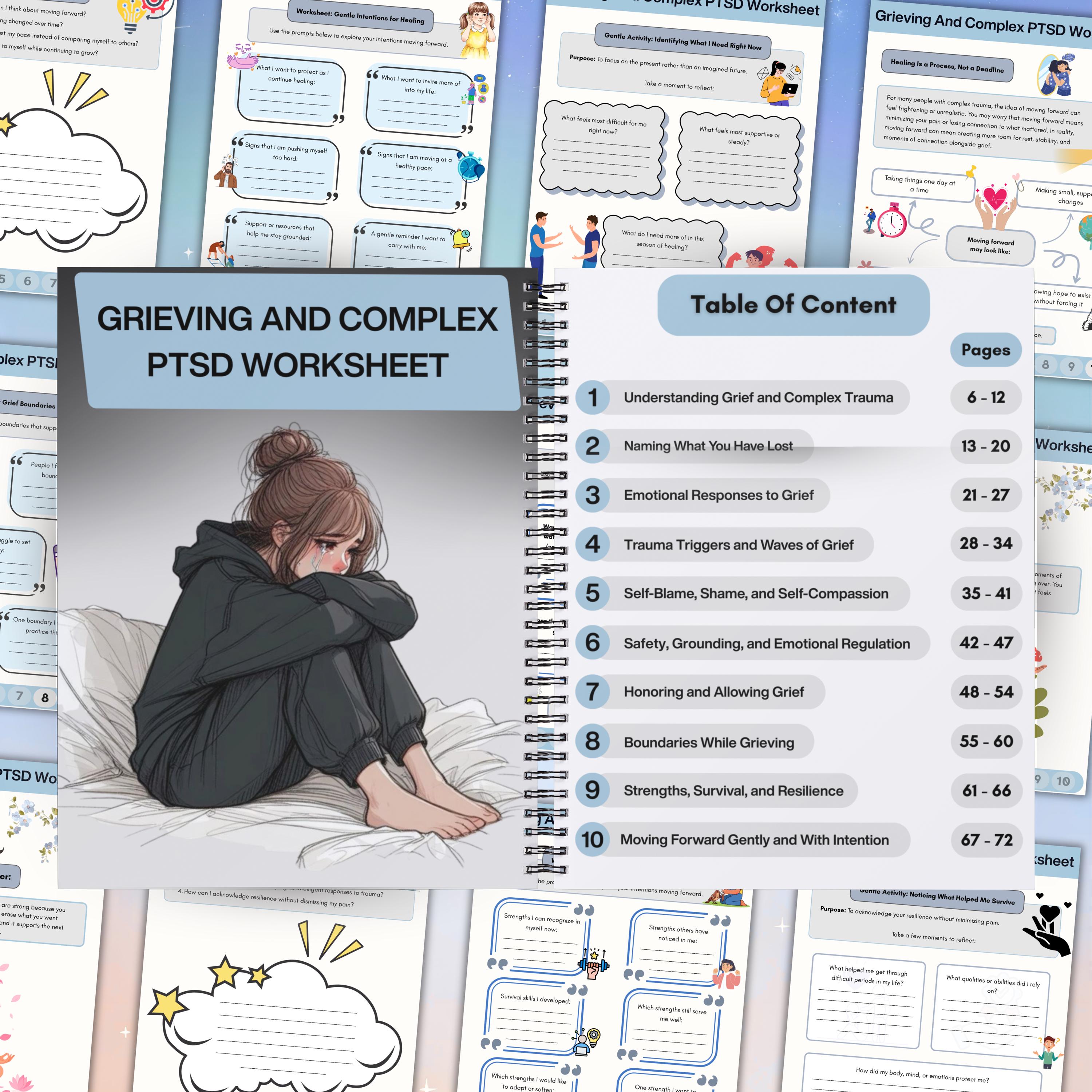 Understanding Grieving Complex PTSD Worksheets, PTSD Coping Skills ...