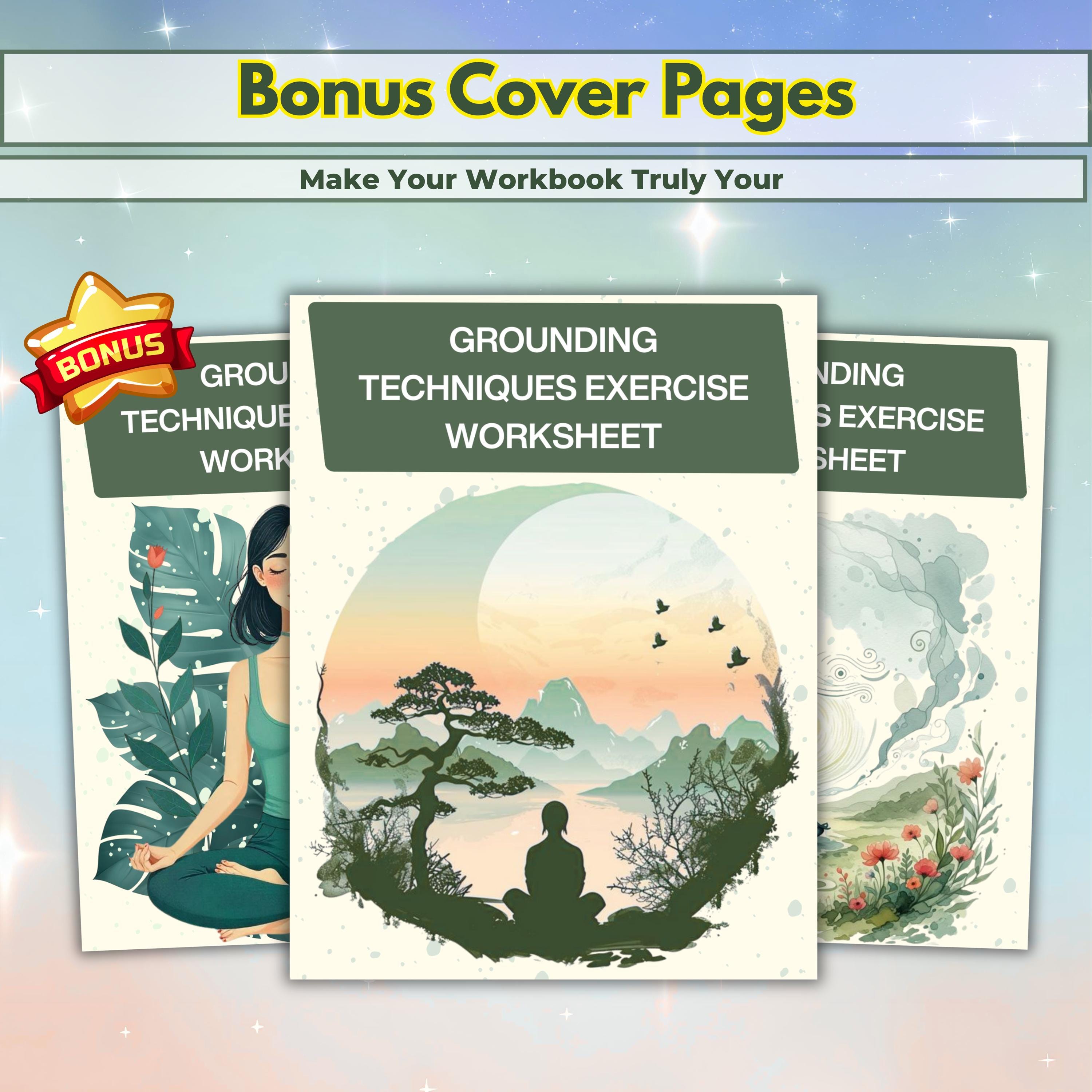 Grounding exercise workbook for therapy sessions.