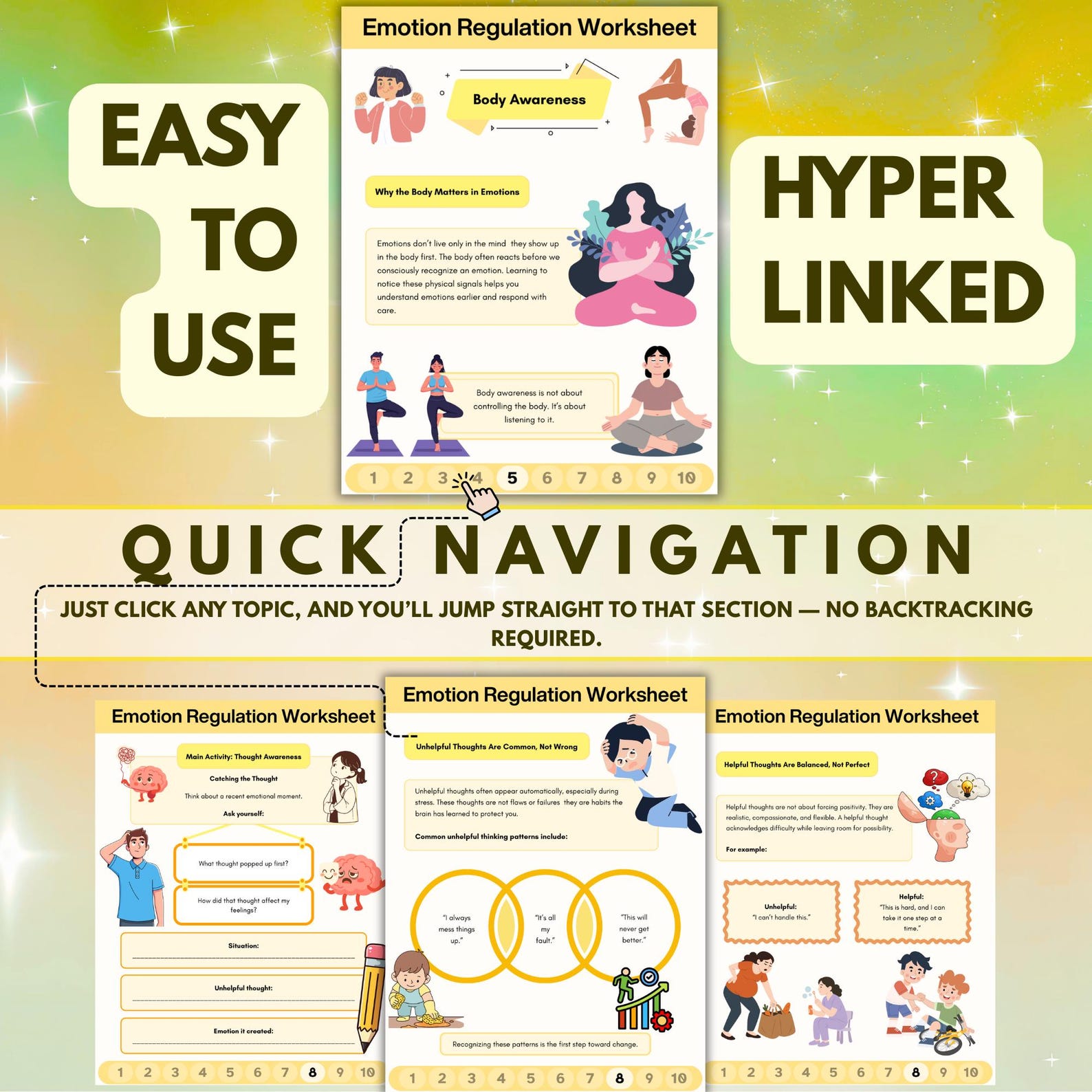 Emotional Regulation Workbook: Emotions Worksheets, Emotions Management ...