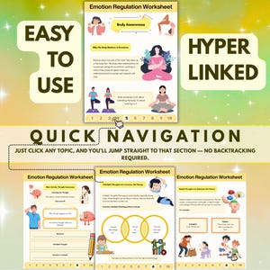 Emotional Regulation Workbook: Emotions worksheets, Emotions Management, 102+ Pages (Digital Download) image 3