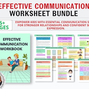 Effective Communication Workbook for Teens and Adults, Communication Workbook, Therapy Worksheets, Counselling Resources, Active listening