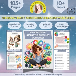 Checklist met sterke punten voor neurodiversiteit, perfect voor het leren kennen van persoonlijke, emotionele, creatieve en spirituele sterke punten. Een handig hulpmiddel voor therapie.