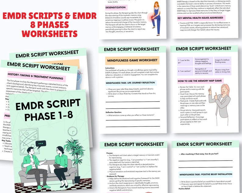 EMDR Scripts & EMDR Worksheets for Adults and Kids! Emdr Tools, Emdr ...
