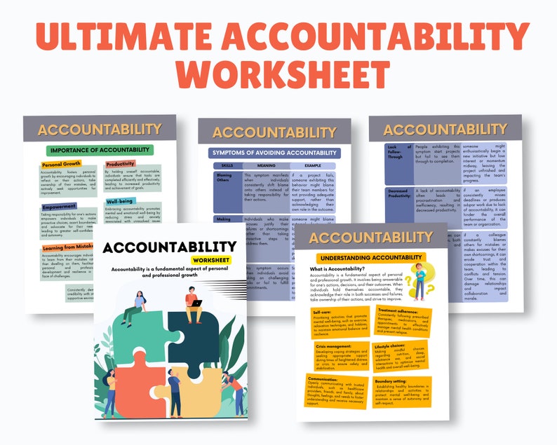 Accountability Worksheets - Self-blame Vs Accountability ...
