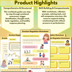 Emotional Regulation Workbook: Emotions worksheets, Emotions Management, 102+ Pages (Digital Download) image 6