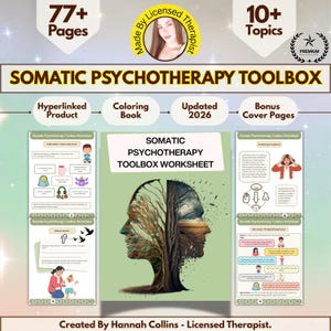 Somatische psychotherapie Toolbox-bundel voor therapeut of therapeut voor somatische therapie, stressrespons, aarding en somatische oefeningen